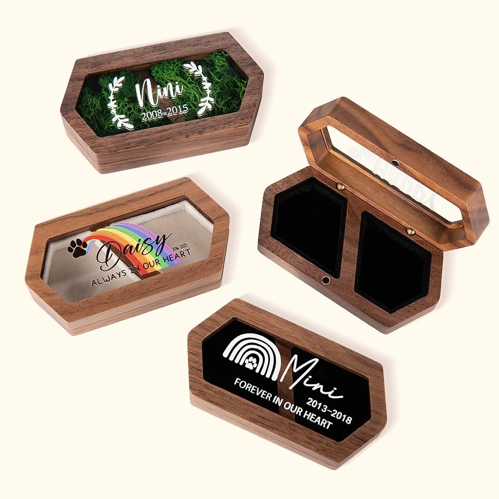 Coffret bois personnalisé nom & année cadeau souvenir NAC